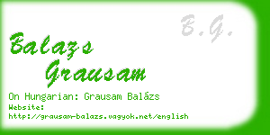 balazs grausam business card